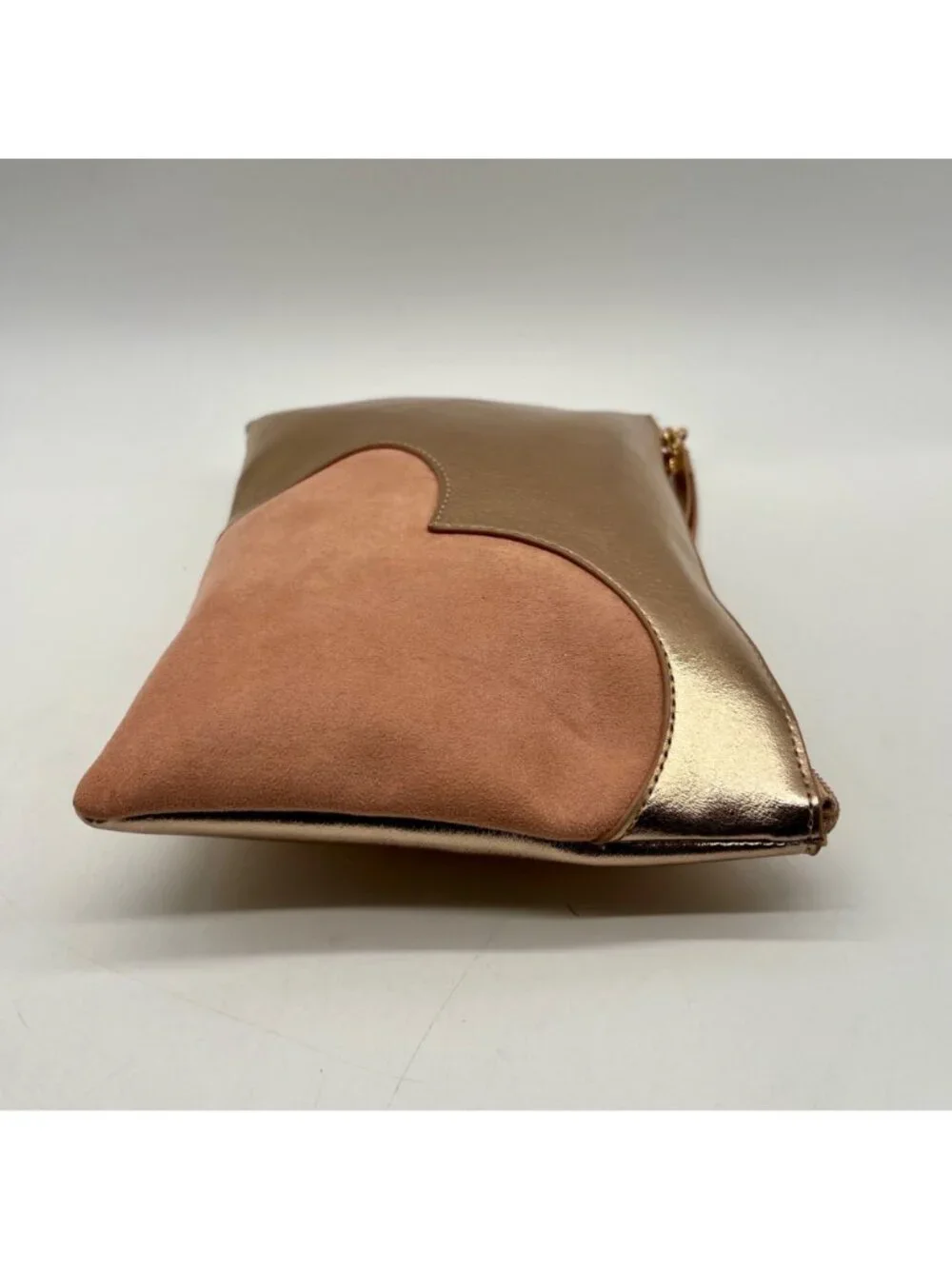 Lauren Conrad Metallic Pink Faux Leather Wristlet